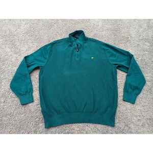Jack Nicklaus Sweater Mens Extra Large 1/4 Zip Mock Pullover‎ Green Golf